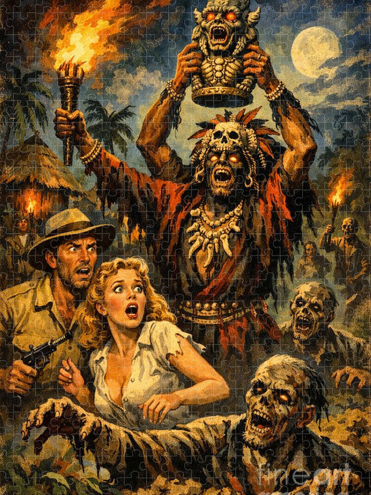 Adventurers Surrounded by Zombies Jigsaw Puzzle: A Thrilling Challenge
