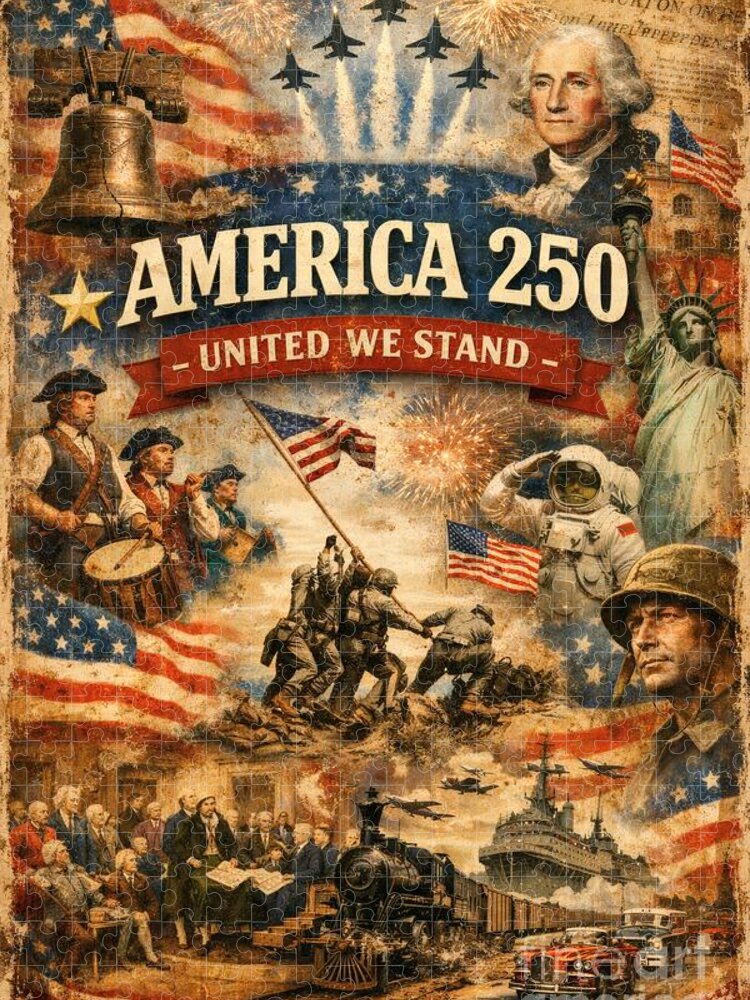 America 250 United We Stand Jigsaw Puzzle: A Patriotic Tribute