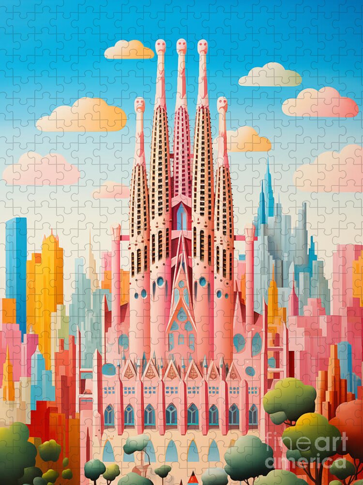 Barcelona by the Sea Jigsaw Puzzle: Vibrant Cityscape Adventure