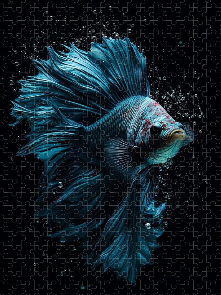 Betta Fish Jigsaw Puzzle: Underwater Elegance in Motion
