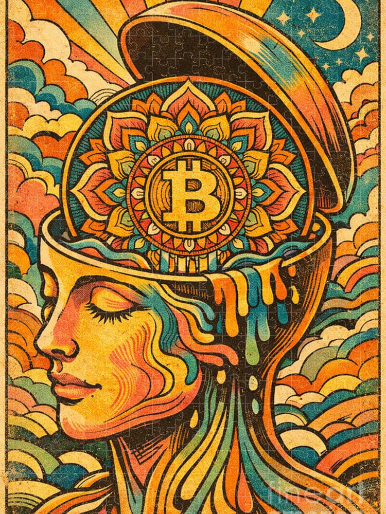Bitcoin Neural Enlightenment Jigsaw Puzzle: A Vibrant Mystical Journey
