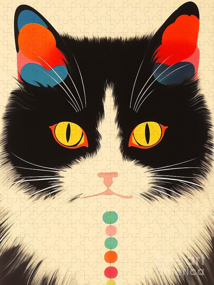 Bright-Eyed Feline Jigsaw Puzzle: Whisker Wonderland by Carlos V