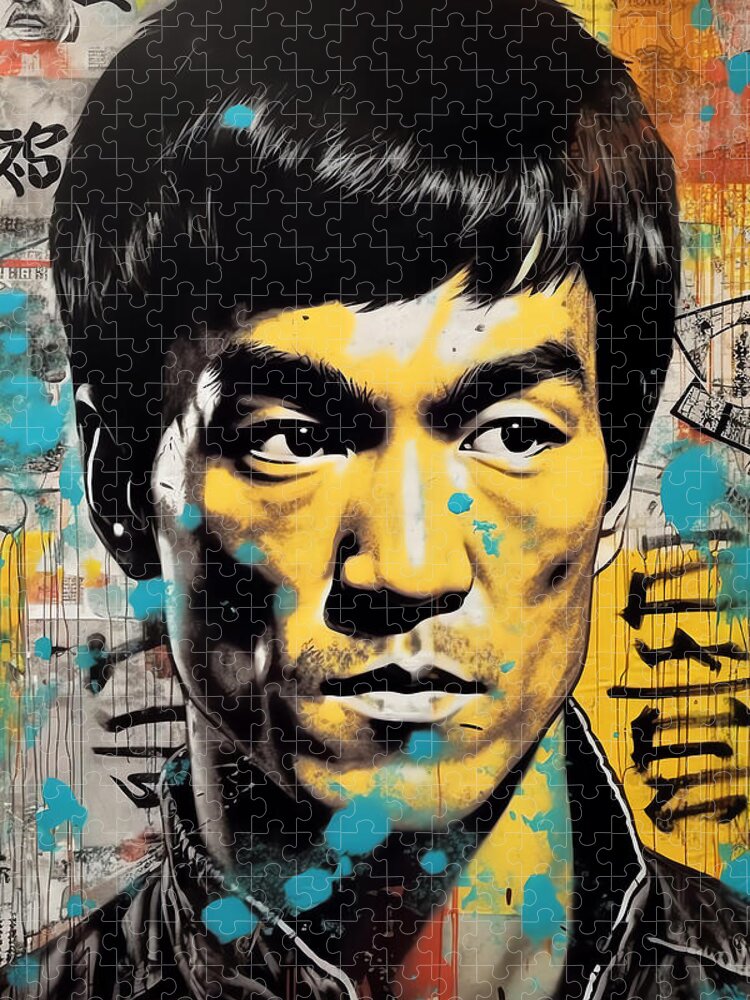 Bruce Lee Graffiti Portrait Jigsaw Puzzle: A Vibrant Challenge