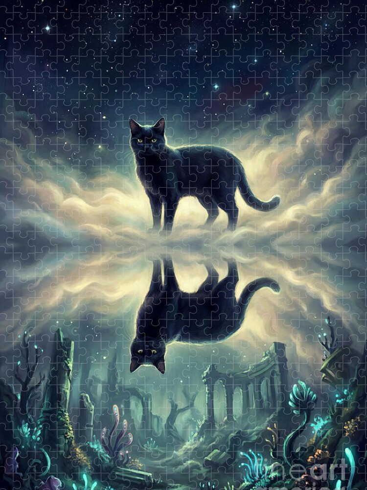 Celestial Reflections of the Night Jigsaw Puzzle: A Mystical Fantasy