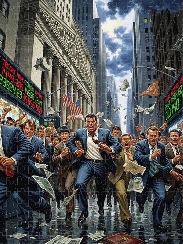Chaos on Wall Street Jigsaw Puzzle: Financial Frenzy in Detail