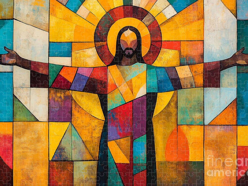 Colorful Stained Glass Jesus Jigsaw Puzzle: A Vibrant Spiritual Journey