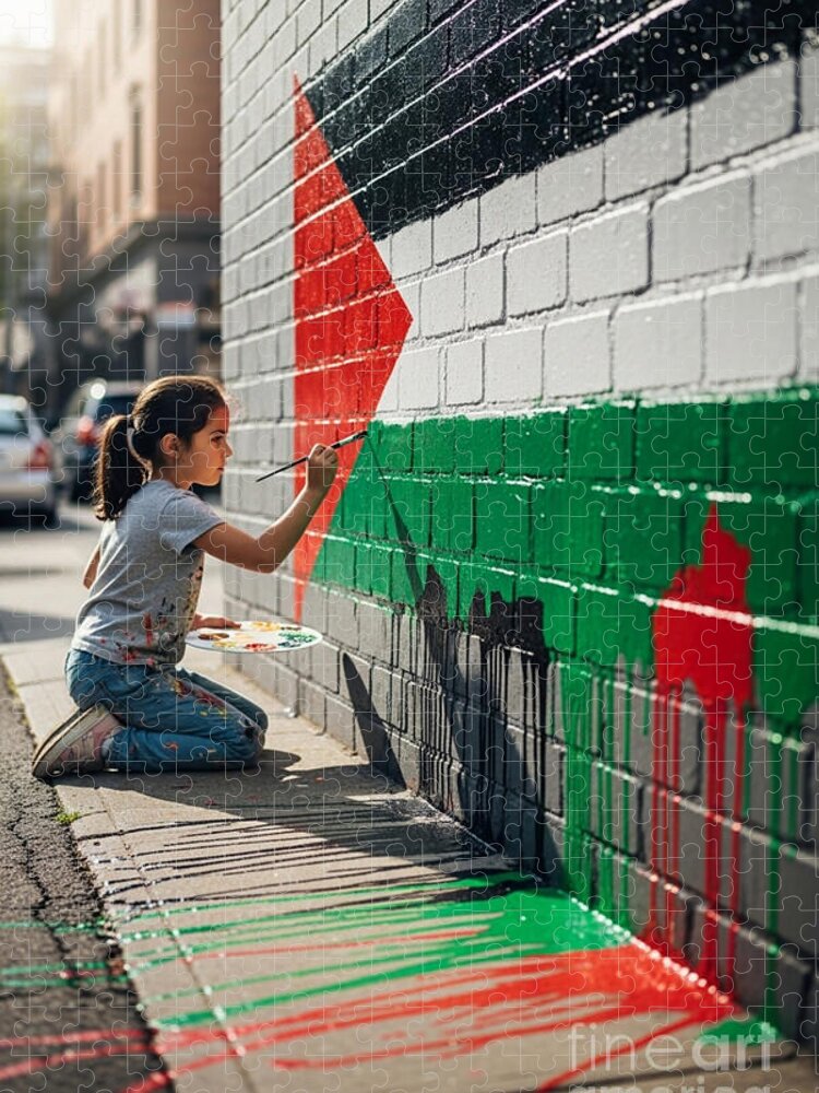 Coloring Freedom: A Striking Street Art Jigsaw Puzzle Experience