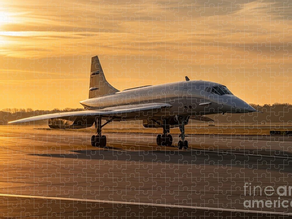 Concorde at Sunset Jigsaw Puzzle: A Legend on the Runway