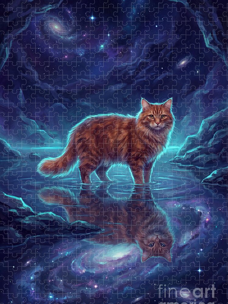 Carlos V Puzzles   Nocturnal Guardians Mystical Cats In Moonlit Fantasy Landscapes   Fine Art America