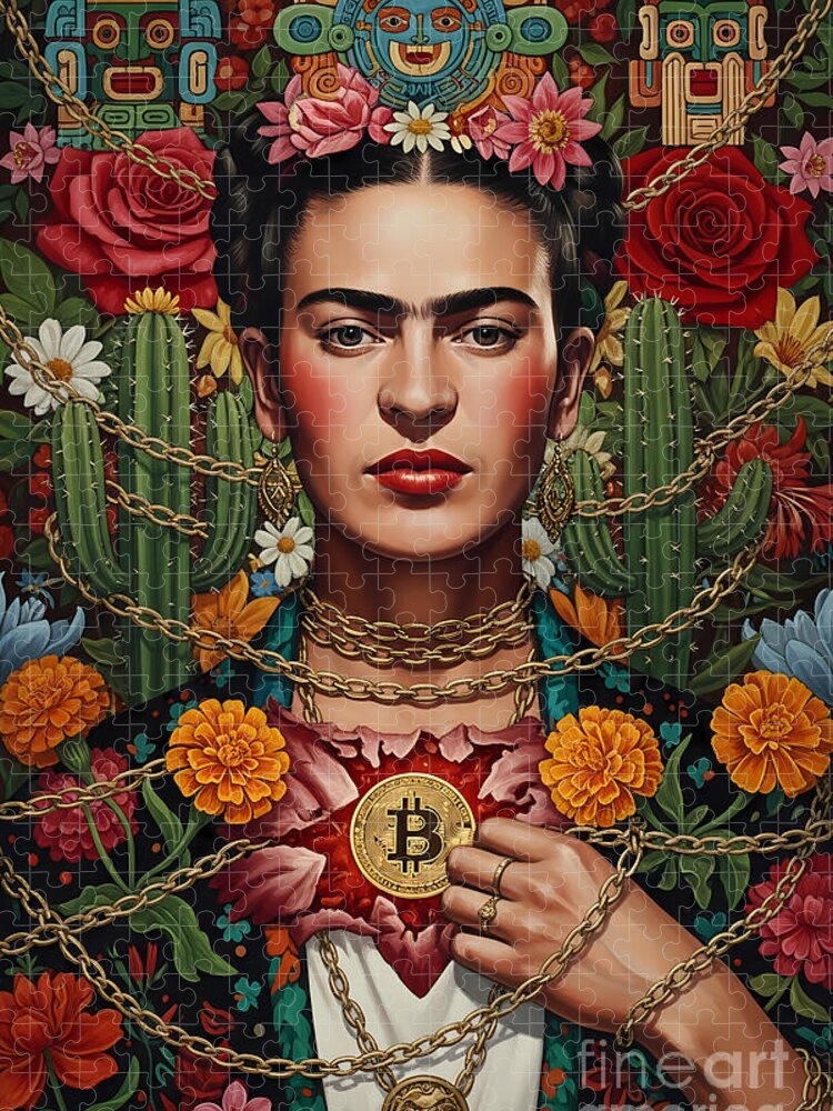 Crypto Frida Jigsaw Puzzle: A Vibrant and Mystical Challenge