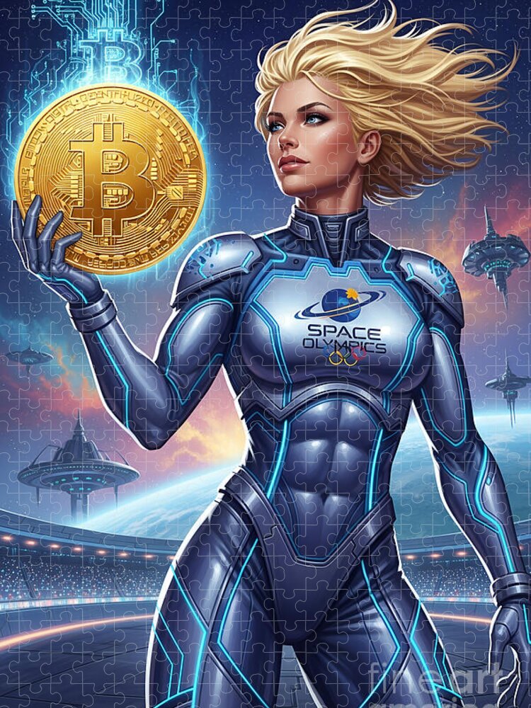 Crypto Space Olympics Jigsaw Puzzle: Futuristic & Inspiring