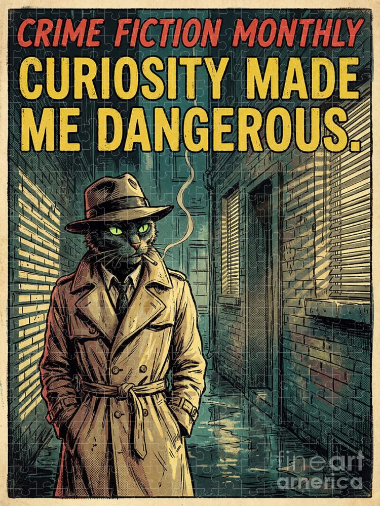 Curious Cat Detective Jigsaw Puzzle: A Nostalgic Crime Adventure
