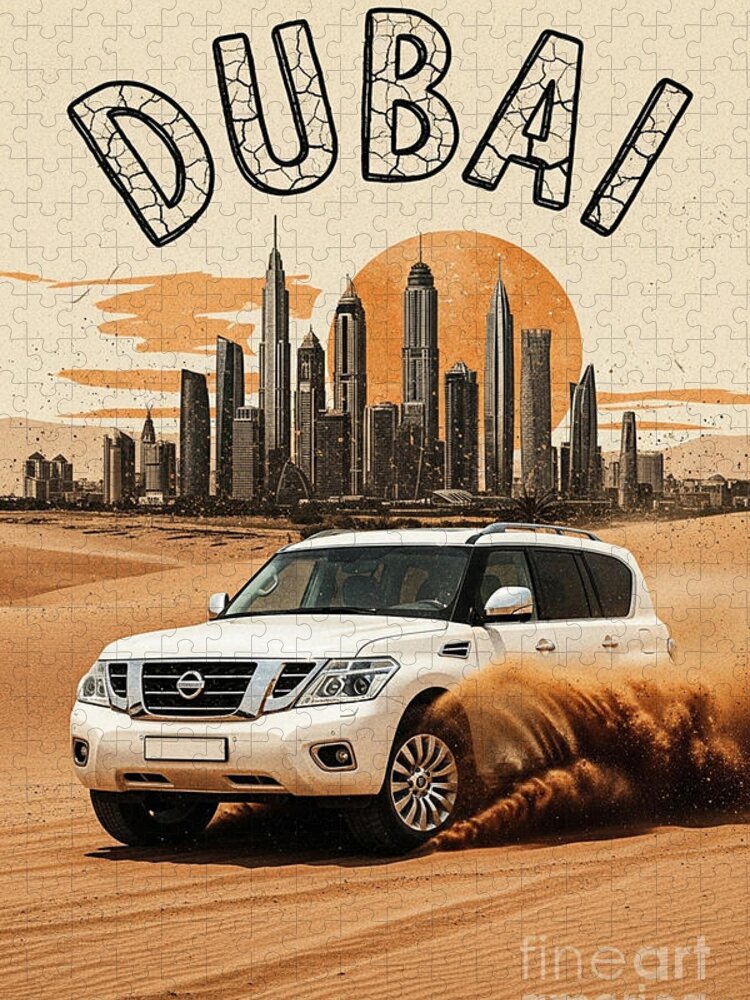 Dubai Kicks Adventure: Thrilling Desert SUV Jigsaw Puzzle
