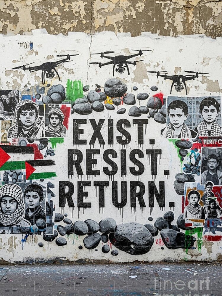 Exist, Resist, Return: Political Street Art Jigsaw Puzzle
