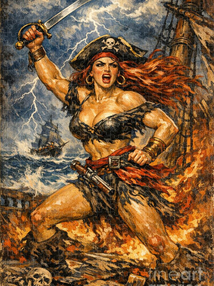 Fierce Pirate Warrior Pulp Jigsaw Puzzle: A Thrilling Challenge