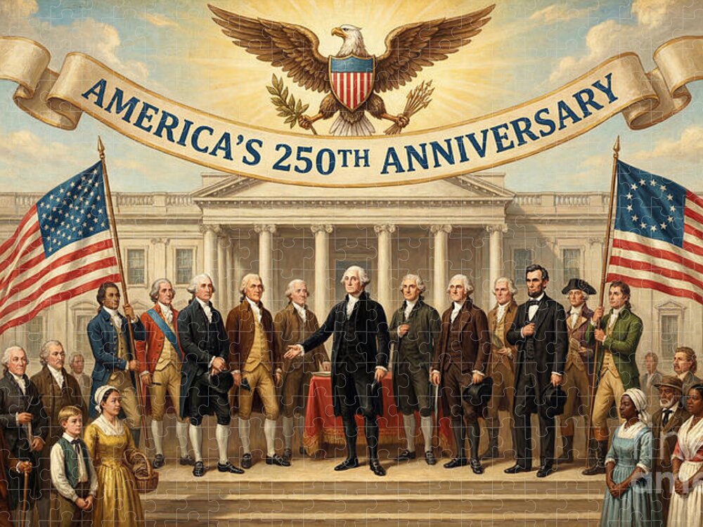 Founding Fathers 250th Anniversary Commemorative Jigsaw Puzzle