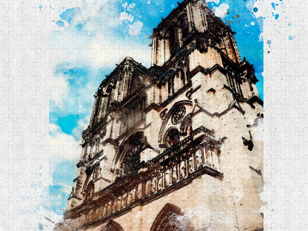 Notre Dame Watercolor Jigsaw Puzzle: A Timeless Masterpiece