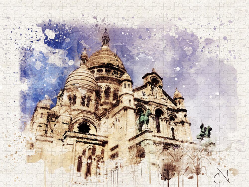 Sacre Coeur Paris Jigsaw Puzzle: A Watercolor Masterpiece