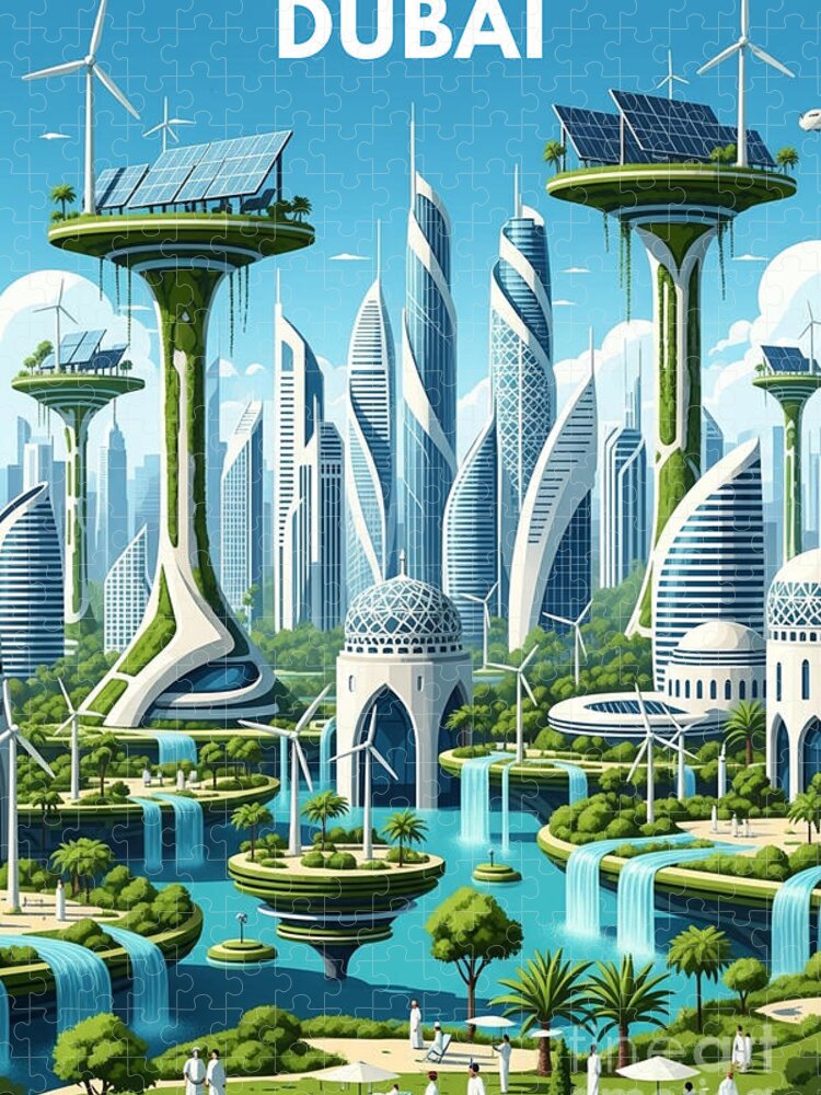 Futuristic Dubai Jigsaw Puzzle: A Visionary Cityscape Experience