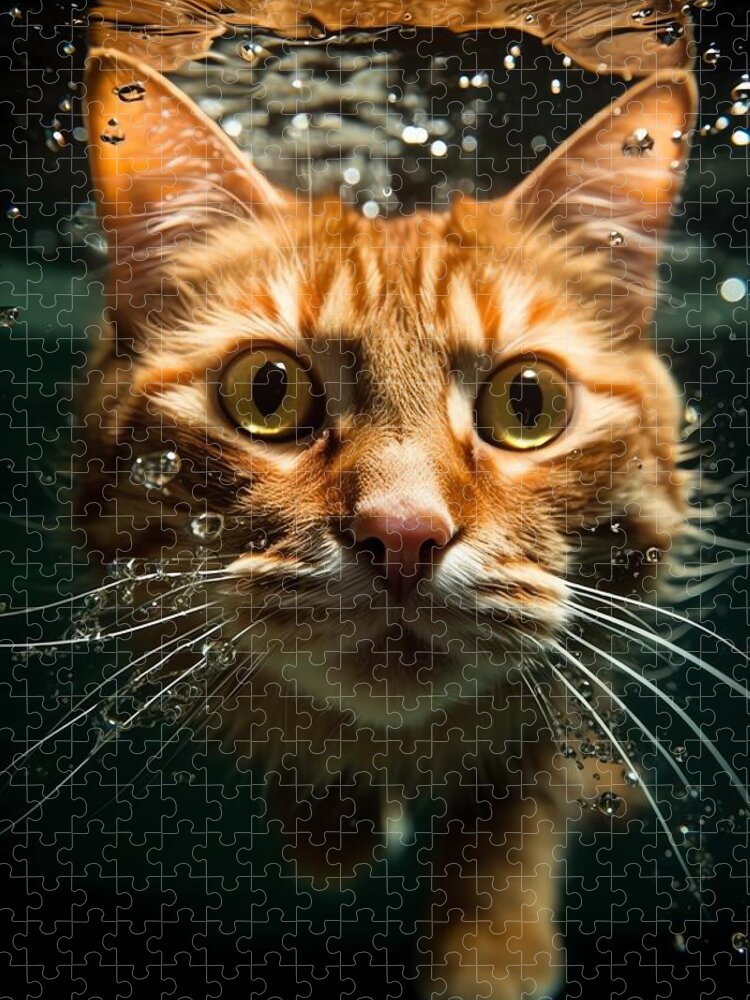 Ginger Cat Underwater Jigsaw Puzzle: A Mesmerizing Challenge