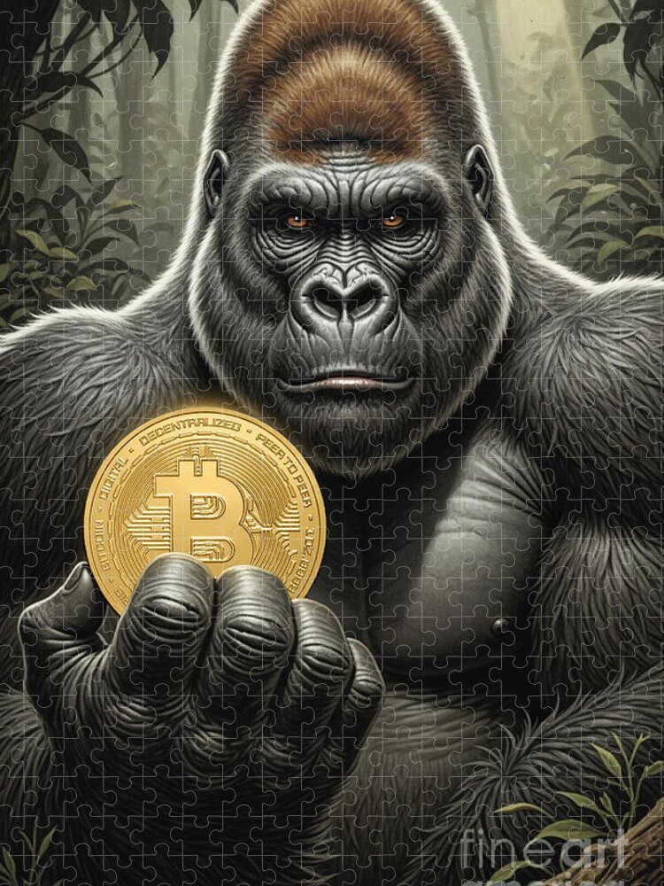 Gorilla Holding Bitcoin Jigsaw Puzzle: A Mysterious Adventure