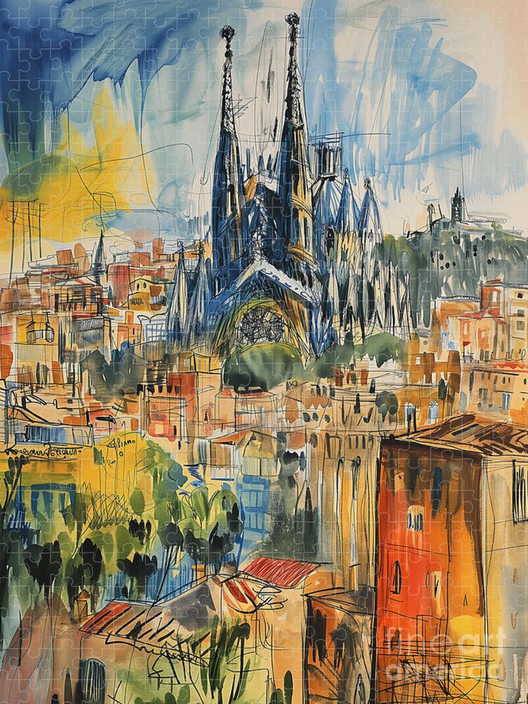 Gothic Barcelona Jigsaw Puzzle: A Mystical Cityscape Experience