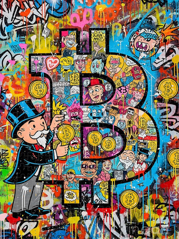 Graffiti Bitcoin Jigsaw Puzzle: A Playful Crypto Street Art Adventure