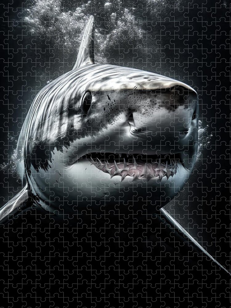 Great White Shark Underwater Jigsaw Puzzle
