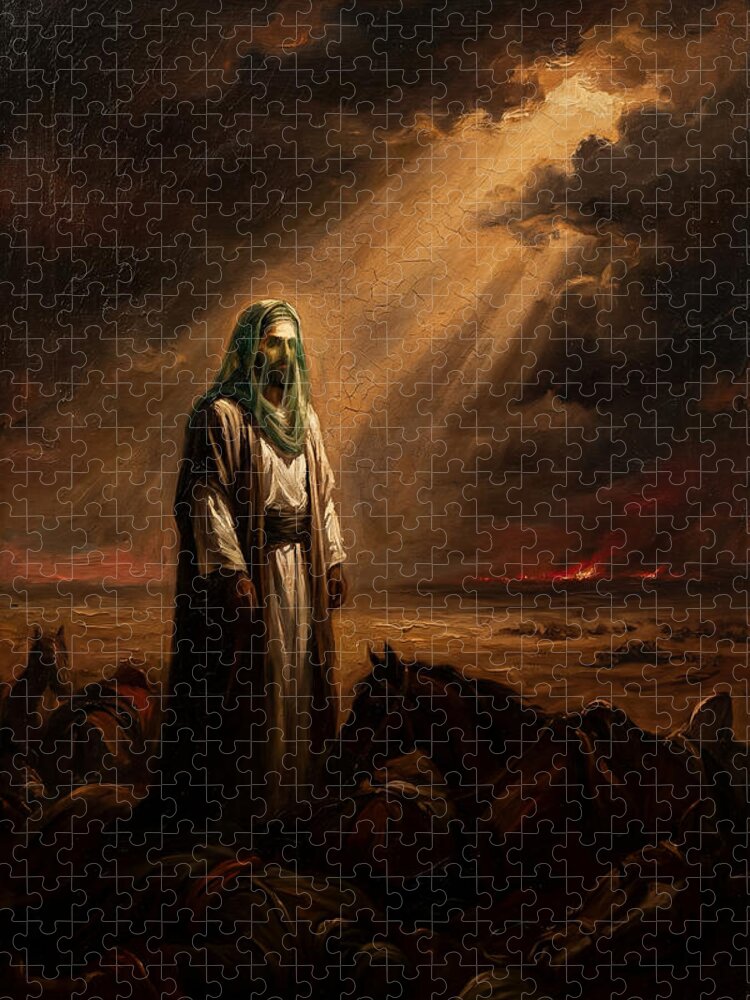 Imam Hussein Twilight Karbala Jigsaw Puzzle: A Sacred Stand