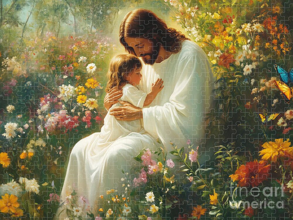 Jesus Embracing a Child Jigsaw Puzzle: A Spiritual Journey