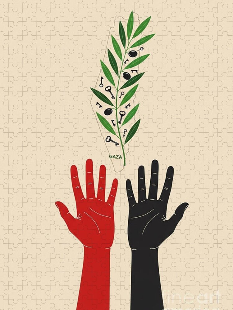 Keys to Freedom: A Symbolic Jigsaw Puzzle for Palestine Supporters