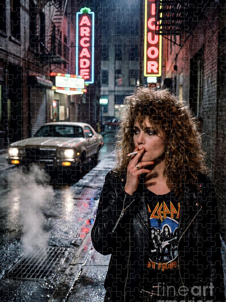 Last Light on the Backstreet Jigsaw Puzzle: Retro Urban Scene