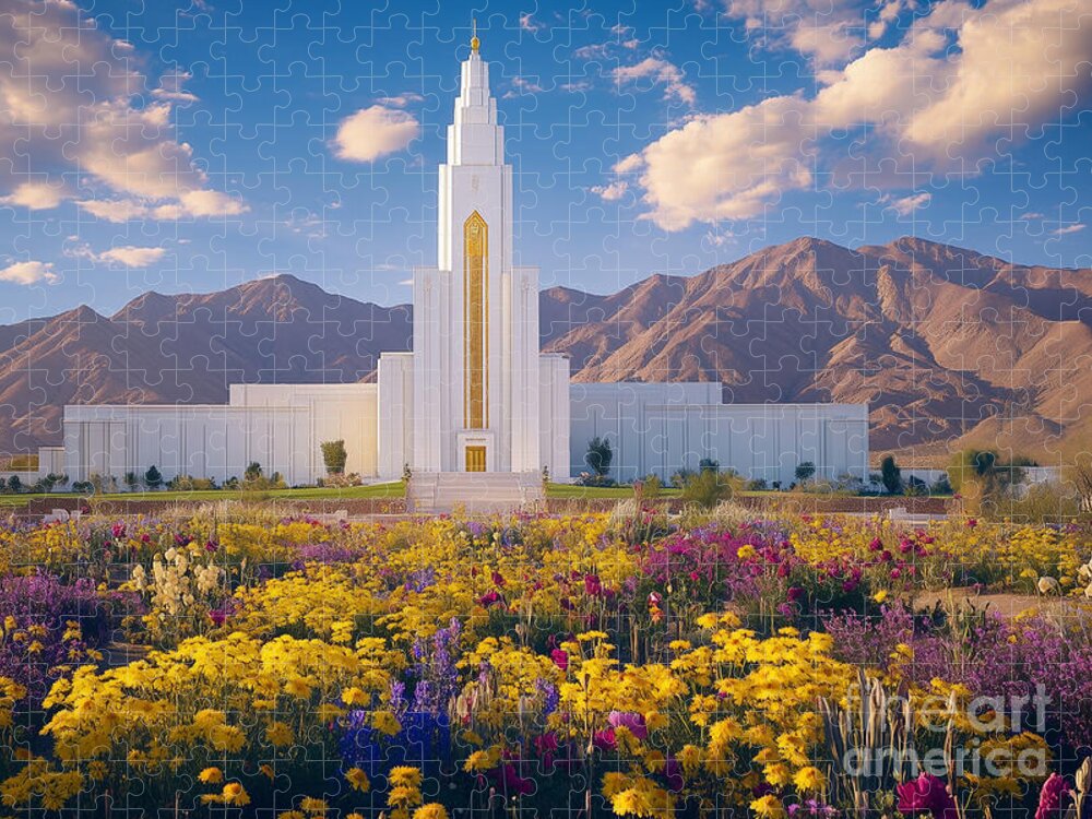 Majestic White Temple Nevada 1000 Piece Jigsaw Puzzle