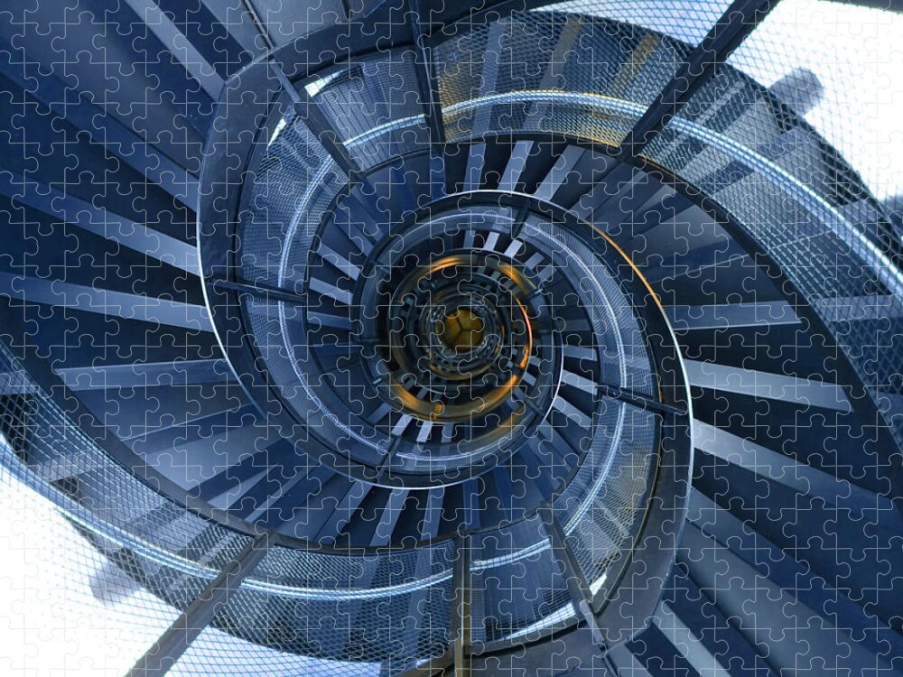 Metallic Swirl Staircases Jigsaw Puzzle: A Mesmerizing Challenge
