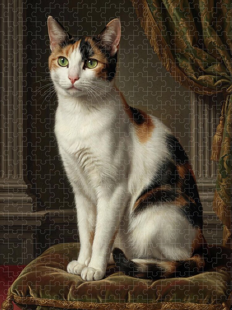 Mina - Portrait of a Stray Queen: Elegant Cat Jigsaw Puzzle