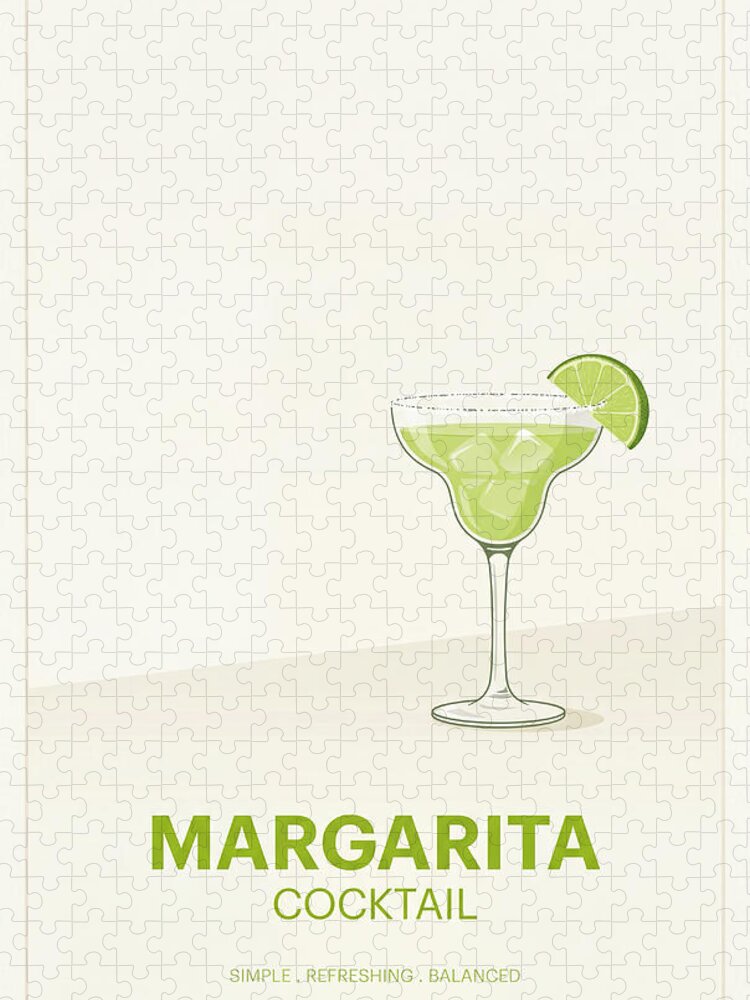 Minimalist Margarita Cocktail Jigsaw Puzzle: A Refreshing Challenge