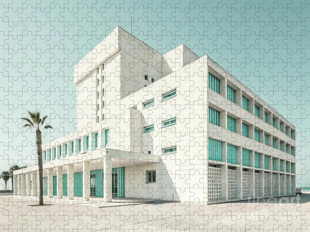Minimalist White Hotel Architecture Jigsaw Puzzle