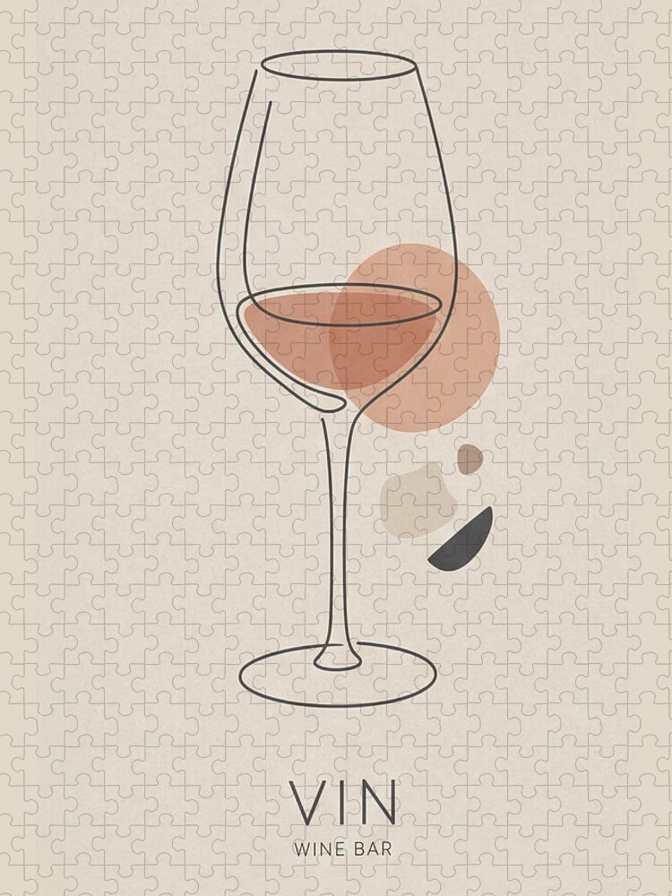 Minimalist Wine Glass Jigsaw Puzzle for Sophisticated Puzzlers