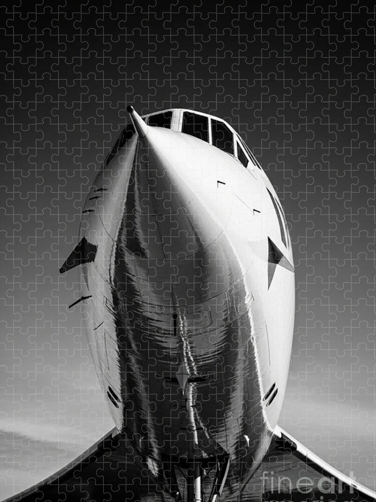 Concorde Airplane Jigsaw Puzzle: Monochrome Perspective