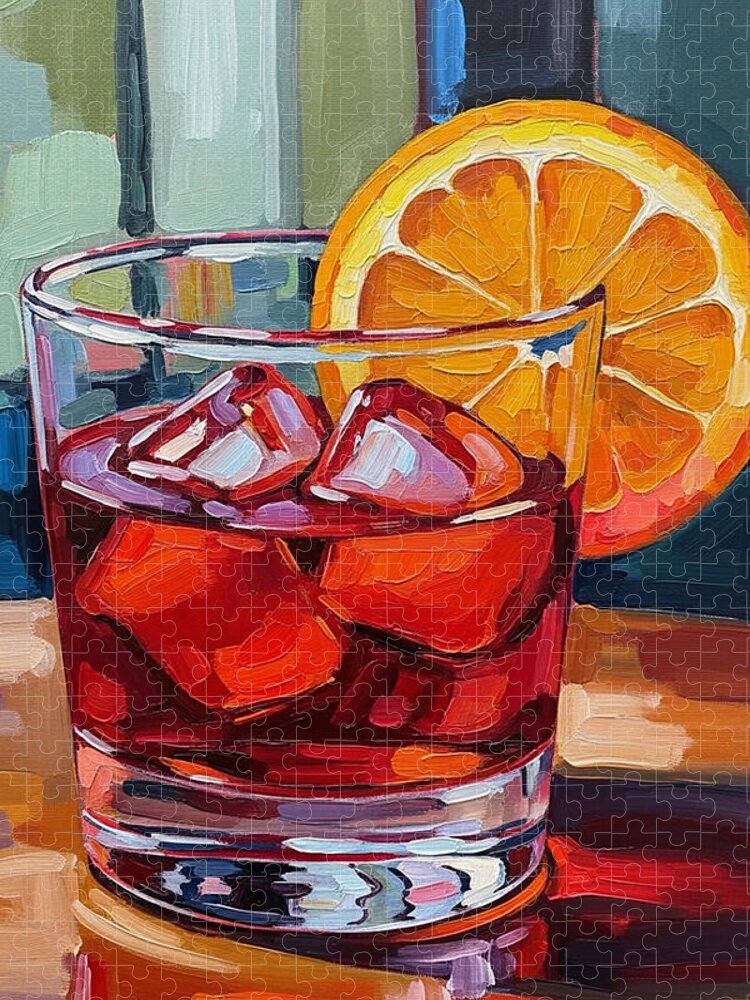 Negroni Cocktail Jigsaw Puzzle: A Vibrant Drink Art Experience