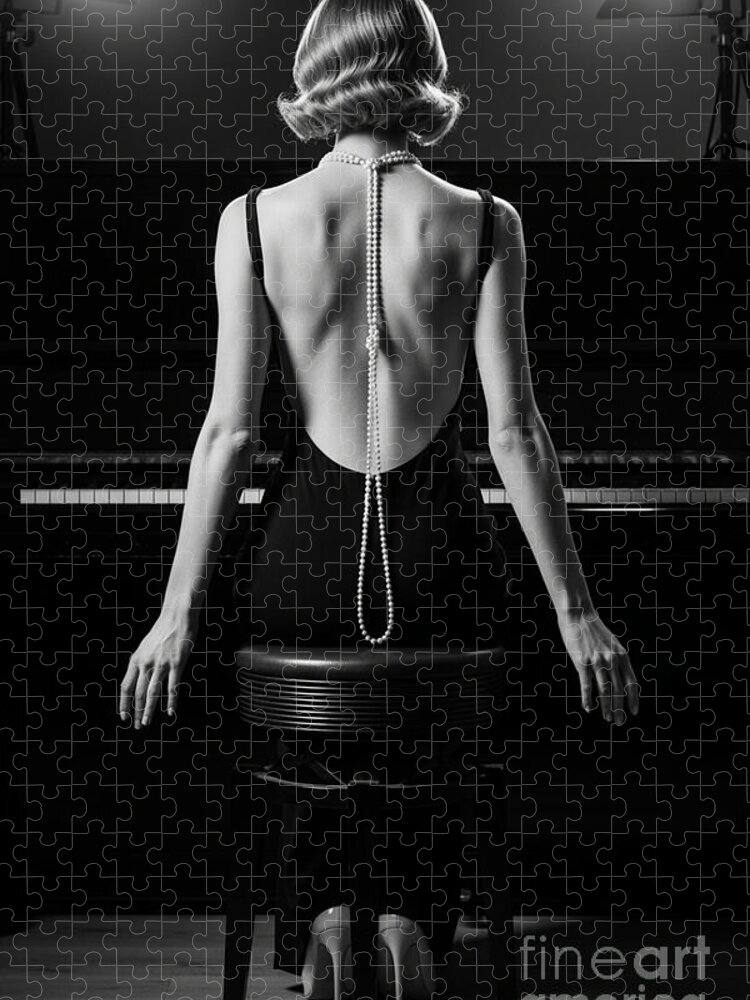 Pearls Piano Glamour: A Sophisticated Jigsaw Puzzle Experience
