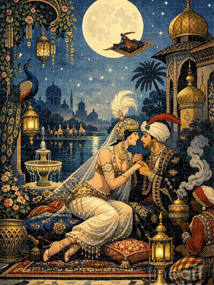 Arabian Nights Jigsaw Puzzle: Romantic Palace Scene