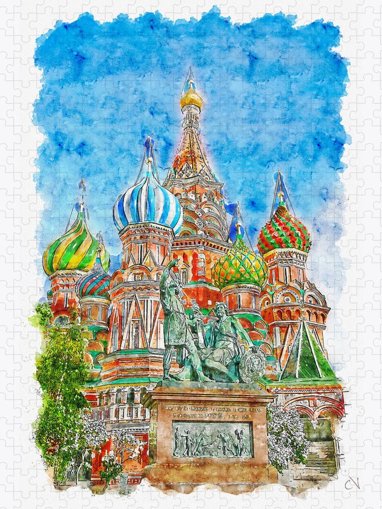 St. Basil's Cathedral Jigsaw Puzzle: Urban Sketch Edition