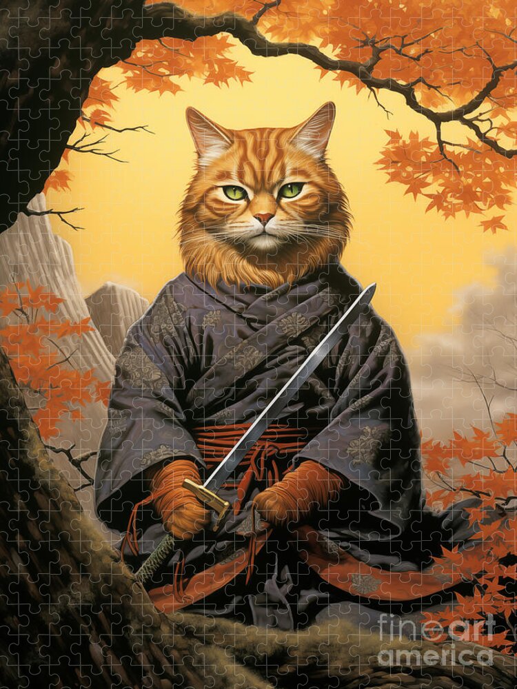 Samurai Cat Jigsaw Puzzle: A Mystical Feline Adventure