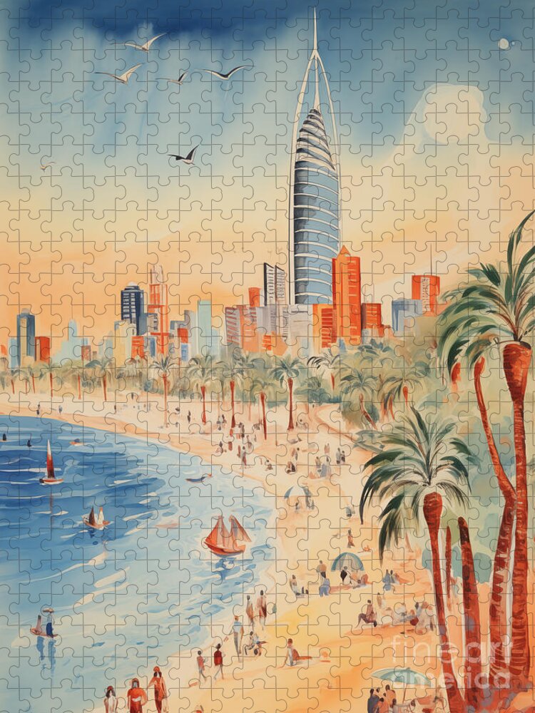 Seaside Dubai Jigsaw Puzzle: A Relaxing Beach Escape