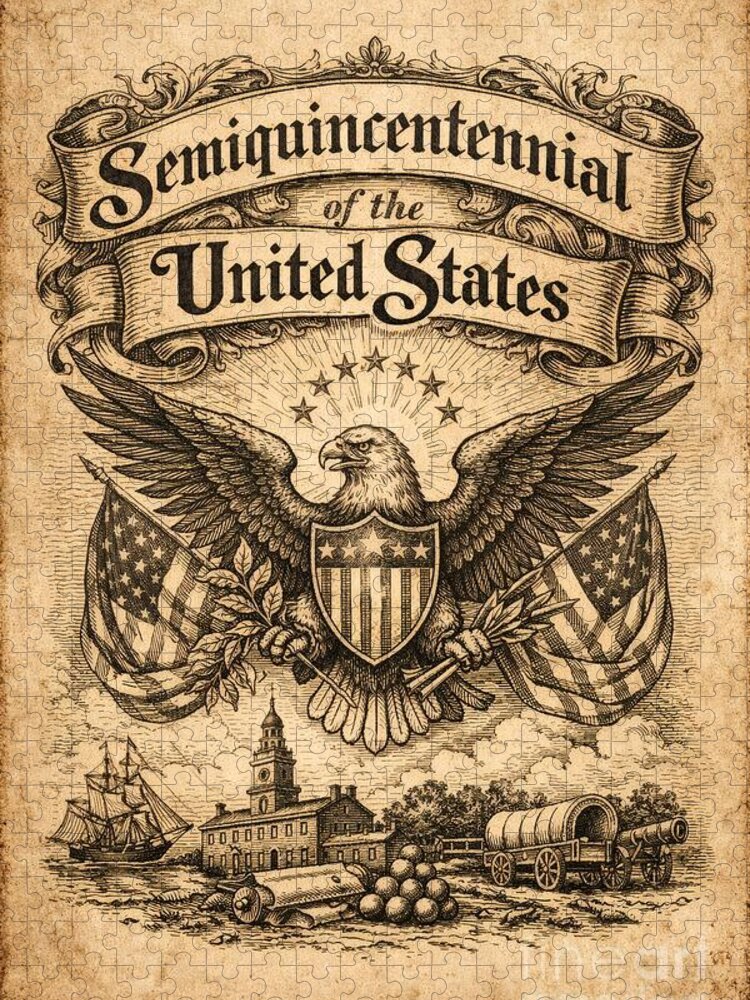 Semiquincentennial America Jigsaw Puzzle: A Historical Celebration