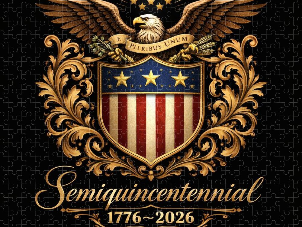 Semiquincentennial Eagle Crest Jigsaw Puzzle: A Patriotic Masterpiece