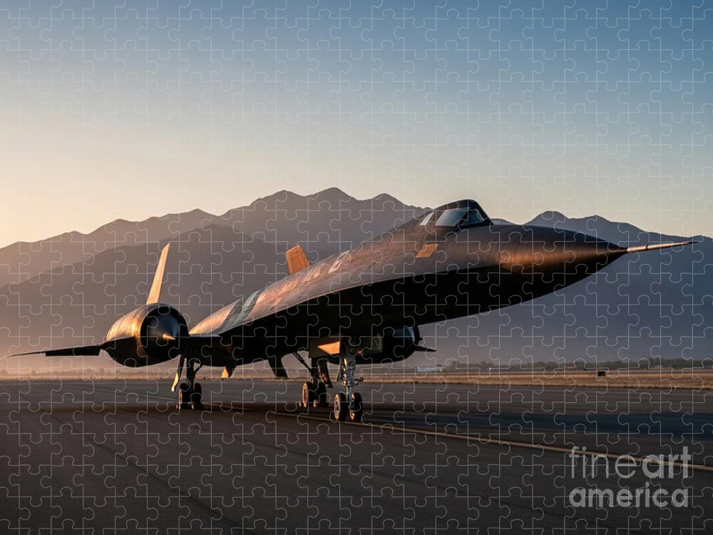 SR-71 Blackbird Jigsaw Puzzle: Legendary Aircraft on Runway