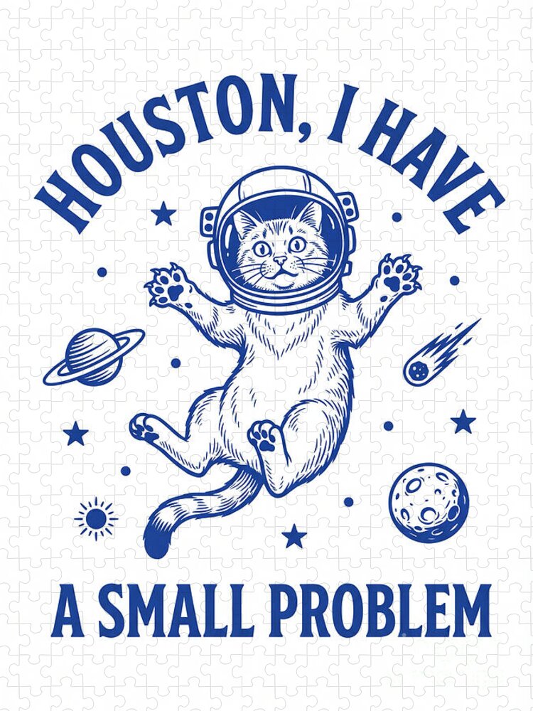 Space Cat's Small Dilemma Jigsaw Puzzle: A Whimsical Adventure