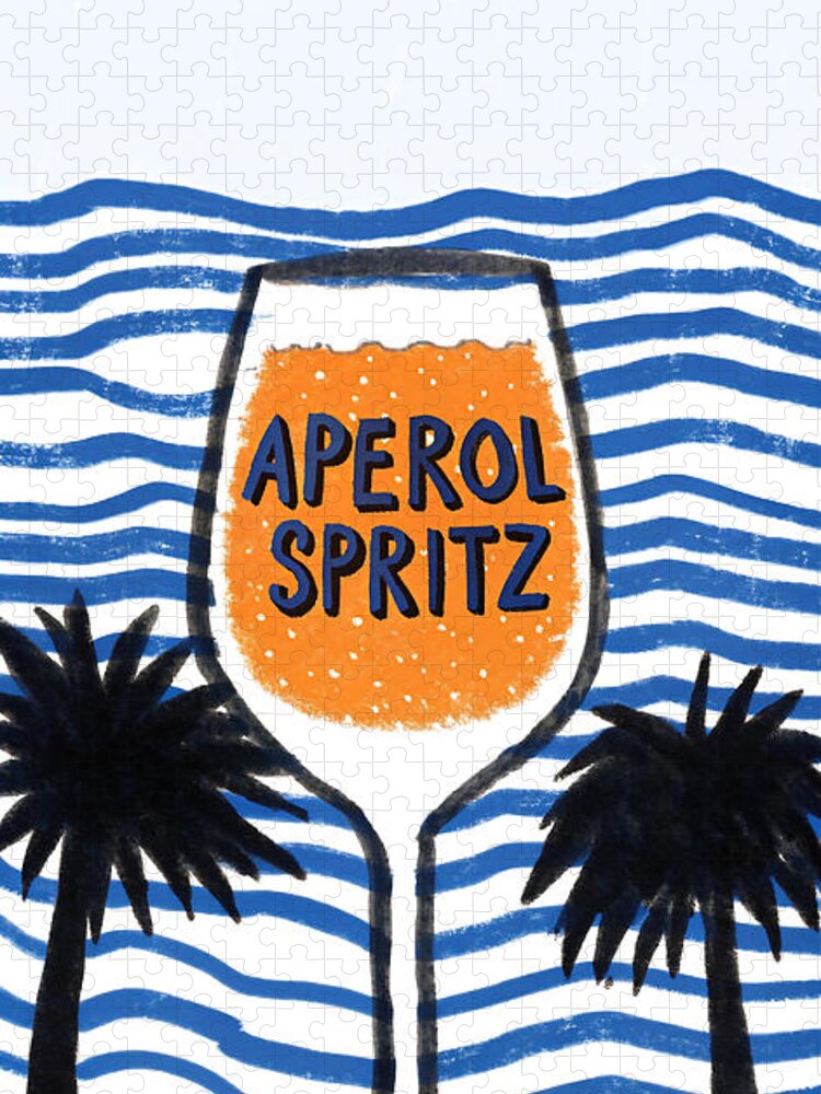 Aperol Spritz Summer Drink Jigsaw Puzzle by Carlos V